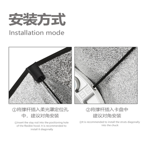 Ảnh Chuyên Nghiệp Studio Ngoài Trời Nhiếp Ảnh Ánh Sáng <span class=keywords><strong>Flash</strong></span> Khuếch Tán Hộp Mềm Hình Bát Giác Di Động - Product Image 6