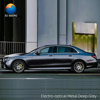 Autocollants électro-optiques de véhicule de vinyle d'enveloppe de voiture de chrome mat gris profond