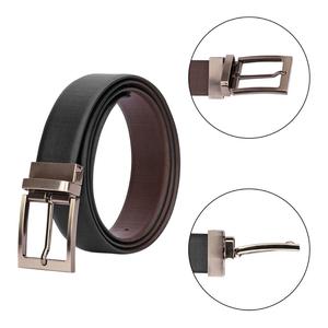 เข็มขัดหนังวัวแท้แบบกลับด้านได้สำหรับหัวเข็มขัดทำจากเหล็ก - Product Image 1