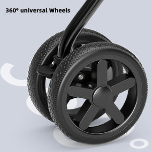 (जहाज के लिए तैयार) बिल्ली और कुत्ते के आउटडोर चलने के लिए एक हाथ आसान फोल्ड ट्रॉली का निर्माण - Product Image 5