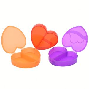 Pastillero con Compartimentos y Cadena, Diseño de Corazón, Estuche de Plástico para Medicamentos, con Logotipo Personalizado - Product Image 2