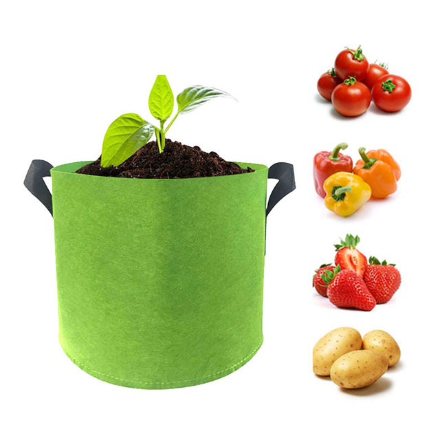 1 to 100 gallon Green Fctory wholesale biodegradable felt grow bag for plant