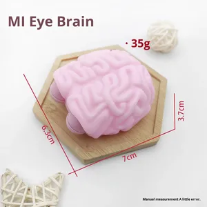 ストレス解消不安軽減ビニール製脳みそ型スクイーズ玩具 女の子＆男の子向け-クリエイティブなポップアイいたずらグッズ ストレス解消 - Product Image 2