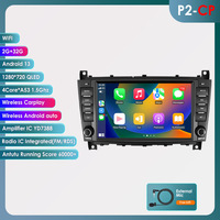 Mercedes-Benz Classe C 04-11 W203 W209 Navigation 8 pouces Android 8 lecteur MP5 GPS image inversée USB écran tactile tableau de bord TV