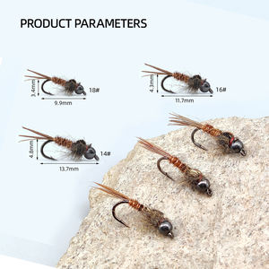 Queue de faisan <span class=keywords><strong>nymphe</strong></span> naufrage rapide réaliste mouche de <span class=keywords><strong>nymphe</strong></span> humide <span class=keywords><strong>pour</strong></span> leurres de pêche à <span class=keywords><strong>la</strong></span> <span class=keywords><strong>truite</strong></span> appâts leurre de pêche à <span class=keywords><strong>la</strong></span> mouche - Product Image 2