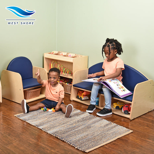 Sofá Clásico con Almacenamiento, Sofá Suave para Bebés y Niños Pequeños, Silla para Guardería, Preescolar, Aula, Rincón de Lectura - Product Image 1