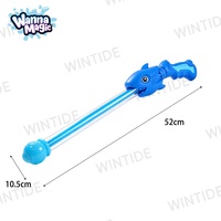 Pistolet à eau transparent extractible Requin 52CM avec jets rotatifs effet feux d'artifice, jouet d'été pour enfants, divertissement en extérieur WANNA