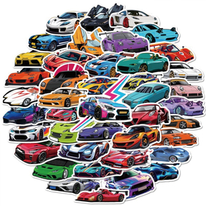 Impresión personalizada chico portátil botellas <span class=keywords><strong>de</strong></span> agua monopatín <span class=keywords><strong>casco</strong></span> teléfono guitarra vinilo coche calcomanías dibujos animados JDM pegatinas <span class=keywords><strong>de</strong></span> carreras - Product Image 2