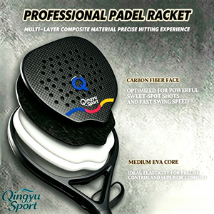 Raqueta de Pádel QINGYU SPORT 3K Carbono con Superficie 3D de Diamante y Espuma EVA, Profesional, Personalizada, OEM, Proveedor Directo, en Stock - Product Image 2