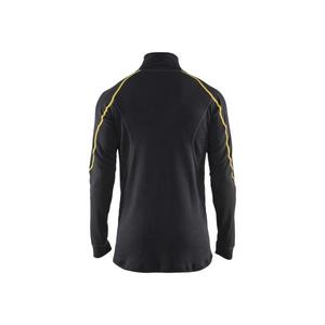 BLAKLADER - 479610759900S sous-vêtement ignifuge haut demi-zip 68% laine mérinos noir WORKWEAR RÉSISTANT AUX FLAMMES - Product Image 2