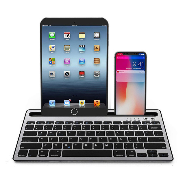 Dual Channel Wireless BT Mini Keyboard for iPad for Huawei for Xiaomi Rechargeable Tablet Phone USB Interface New Product