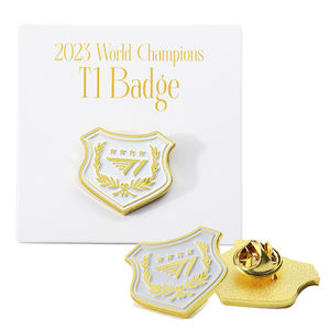 No Minimum Bulk Custom Lapel Pin 2d 3D Zinc Alloy Metal Pins <strong>First</strong> Place Gold Enamel Badge Pin with Packing <strong>Card</strong> - Product Image 1