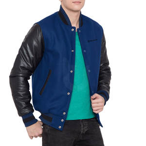 Vestes en toile décontractées pour adultes, col montant, qualité supérieure, manches en cuir de laine, style universitaire, taille 3XL, prix bas - Product Image 4