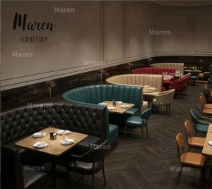 Ensemble de mobilier commercial de luxe moderne pour hôtels, pizzerias, cafés et salons de thé, comprenant table et chaises de design rond, de style chinois. - Product Image 3