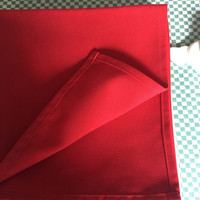 Serviettes en tissu polyester blanches, lavables, avec bords ourlés, pour restaurant/mariage/hôtel