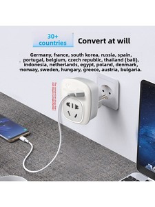 Adaptador de Enchufe Estándar Europeo Bull, Convertidor Alemán, Tailandés, Coreano para Rusia, Europa, Vietnam, Bali, Modelo 901G, Hecho en China, Sin Wi-Fi - Product Image 2