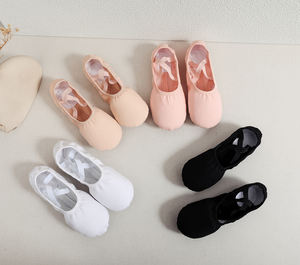 Zapatos de <span class=keywords><strong>Ballet</strong></span> de moda para mujer, zapatos elásticos de lona para niñas, zapatos de baile de <span class=keywords><strong>Ballet</strong></span> de suela blanda, zapatos planos de <span class=keywords><strong>Ballet</strong></span> con garra de gato para Yoga profesional - Product Image 4