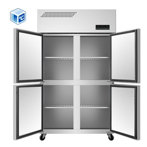 <strong>Commercial</strong> Freezer Direct Cooling Stainless Steel Dual Temperature <strong>Commercial</strong> <strong>Refrigerator</strong> Glass Door <strong>Commercial</strong> Kitchen Freezer - Product Image 4