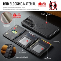 Étui de luxe en cuir magnétique détachable 2-en-1 avec porte-cartes RFID pour Samsung Galaxy S26 Ultra