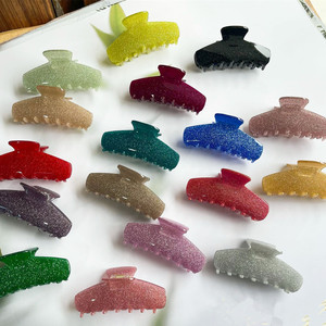 Pinza para el pelo grande con diseño de tiburón, personalizable, con logotipo, elegante, brillante, para rizos en la parte trasera de la cabeza - Product Image 1