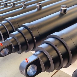 Vérin hydraulique robuste multi-étages pour camion benne lourd, conception télescopique à 4 étages à montage frontal avec protection contre la poussière - Product Image 4