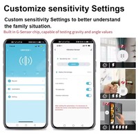 Zigbee Tuya Sensor getaran pintar deteksi miring Sensor sumbu XYZ SmartLife aplikasi pemberitahuan Real-Time catatan Alarm kejut gerakan
