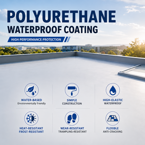 Revestimiento Impermeable <span class=keywords><strong>de</strong></span> <span class=keywords><strong>Poliuretano</strong></span> a Base <span class=keywords><strong>de</strong></span> Agua Profesional, <span class=keywords><strong>Membrana</strong></span> Impermeable Blanca para Techos y Sótanos - Product Image 4