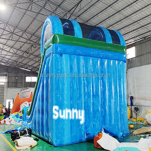 Toboggan aquatique gonflable en PVC pour enfants, bleu marbré, écologique, pour <span class=keywords><strong>jardin</strong></span>, usage éducatif, piscines hors-sol, 5-10 passagers, 3 ans - Product Image 6