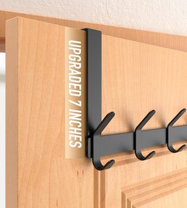 Heavy Duty Carbon Steel Over Door Hanger Space Saving Multipurpose Coat Rack for Home Office - Product Image 6