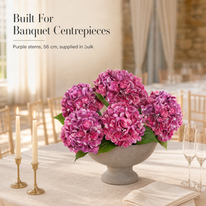 Joho Hortensia Artificial de Tallo Grande con 196 Pétalos, Tacto Real, Esfera de Flores, Ramas con Borlas de Vellón y Muselina, Lujo Suave y Moderno para Manor - Product Image 4