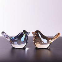 Nouvelle idée exquis oiseau bureau ornement décoration de la maison atmosphère verre cristal oeuvre oiseau modèle