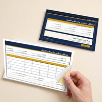 Papier autocopiant personnalisé, double/triple couche, livraison des matériaux et livre de reçus signés sur site.