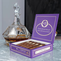 Boîte cadeau à rabat pour cigares, design luxueux, portable, gaufrage, impression personnalisée du logo, boîte en papier pour capsules de chocolat