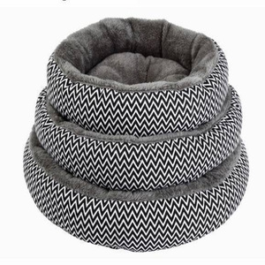 Cama Redonda para Mascotas con Diseño de Ondas Multicolores, Envío Rápido, Venta al por Mayor Directa de Fábrica, Nido para Perros y Gatos, Varios Tamaños - Product Image 1