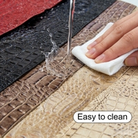 Simili cuir PU gaufré imperméable de 1 mm d'épaisseur, élastique, pour revêtement de canapé de voiture et doublure de sac, semi-synthétique