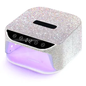 Séchoir à ongles professionnel UV LED 36 LED avec diamants incrustés, lampe de nail art haute puissance à séchage rapide, écran tactile LCD pour le durcissement de tous les gels - Product Image 5