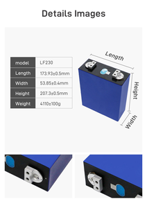 Cellule de batterie prismatique LiFePO4 de qualité A 3,2 V 230 Ah, 6000 cycles, température de fonctionnement -2 à 60 °C, pour utilisation en applications utilitaires, solaires, industrielles et pour chariots élévateurs - Product Image 3