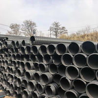 Tuyau ondulé léger et flexible en PEHD (PE80, PE100) renforcé par ceinture en acier, DN300-DN3000, SN8, SN16, composite acier-plastique pour eaux usées