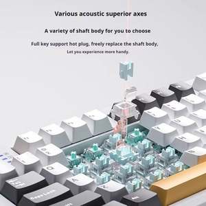 NOUVEAU <span class=keywords><strong>Clavier</strong></span> de jeu sans fil Bluetooth AULA S87 Series, <span class=keywords><strong>clavier</strong></span> de jeu RGB tri-mode, <span class=keywords><strong>clavier</strong></span> de jeu programmable à commutation à chaud - Product Image 4