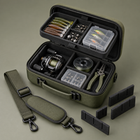 Étui personnalisé en EVA avec protection rigide pour matériel de pêche et accessoires, séparateurs ajustables, taille, couleur et logo personnalisés, OEM