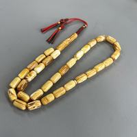 Bracelet de prière vintage perlé, 33 perles, pendentif gland en forme de baril, long collier, bijoux de mode pour femmes et hommes, perles de prière