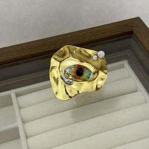 Anillo XILIANGFEIZI de Estilo Vintage Francés con Rostro Humano y Ojos Abiertos, Joyería Exagerada para Mujer - Product Image 6