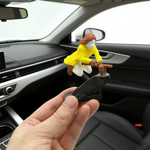 Broomstick Dashboard Drift Ornaments <b>Witch</b> And Wizard Car <b>Decorations</b> PVC Mini Toy 3D Printing Unisex Gift - Product Image 5