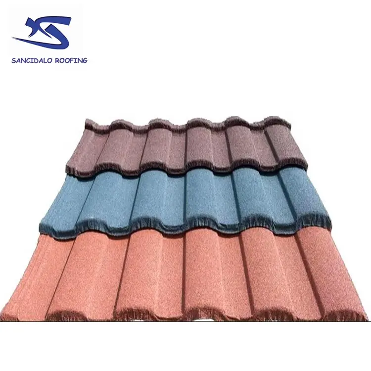 Distribütörler renk taş kaplama metal çatı levha/alusteel çelik bobin çatı malzemeleri çinko levhalar