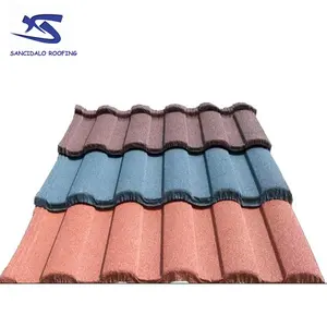 Distributor lembaran atap logam berlapis batu warna/gulungan baja aluzinc bahan atap lembaran seng