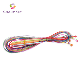 Charmkey aiguilles à tricoter malaisiennes colorées, ensemble de crochets en plastique, aiguilles à tricoter circulaires fantaisie de <span class=keywords><strong>12</strong></span> tailles - Product Image 6