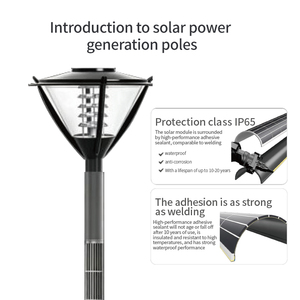 Lampione Solare Modulare Moderno Collsolar per Giardino, IP65, LED, in Lega di Alluminio, Antivento, Angolo di Illuminazione 360°, Dimmerabile al 60% - Product Image 5