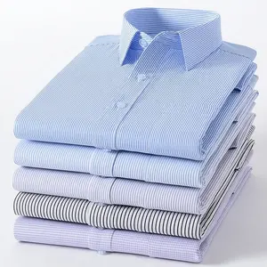 Factory direct fashion cotton polyester button up down dress formal shirts for men