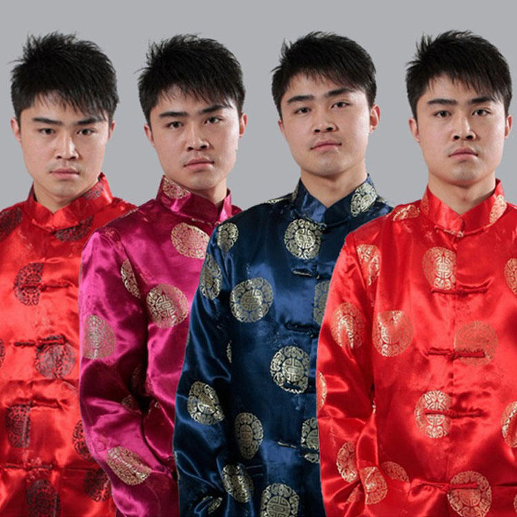 Men's Qipao Dress Traditional Chinese Brocade Garment