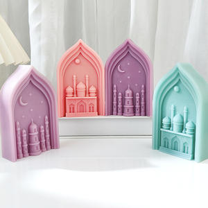 Molde de silicona YS DIY para yeso con estrella islámica y luna <span class=keywords><strong>creciente</strong></span>, molde para velas, suministros para velas aromáticas y jabones árabes para Ramadán y Eid Al-Fitr - Product Image 2